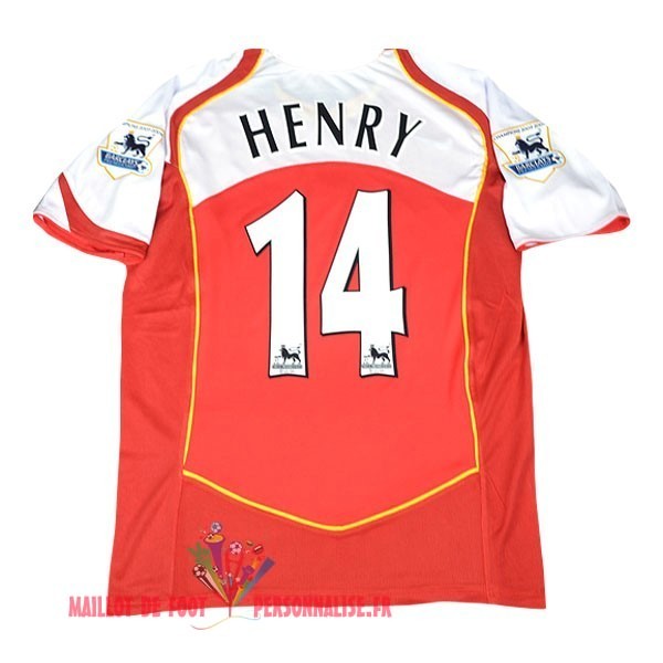 Maillot Om Pas Cher Nike No.14 Henry DomiChili Maillot Arsenal Vintage 2004 2005 Rouge