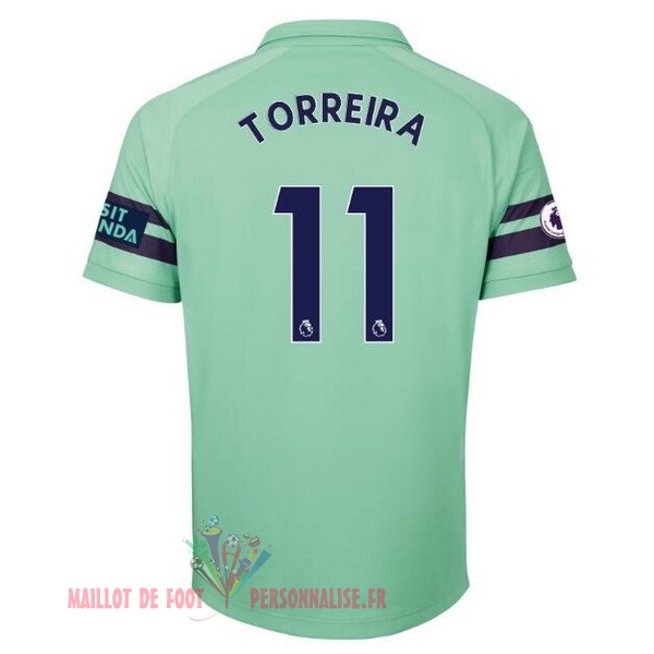 Maillot Om Pas Cher PUMA NO.11 Torreira Third Maillots Arsenal 18-19 Vert