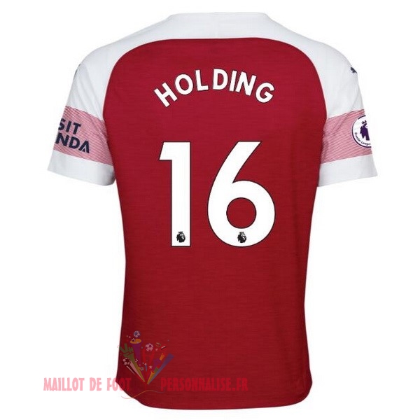 Maillot Om Pas Cher PUMA NO.16 Holding Domicile Maillots Arsenal 18-19 Rouge