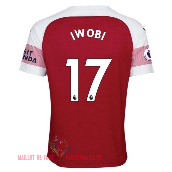 Maillot Om Pas Cher PUMA NO.17 Iwobi Domicile Maillots Arsenal 18-19 Rouge