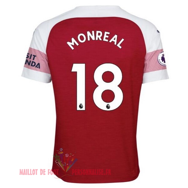 Maillot Om Pas Cher PUMA NO.18 Monreal Domicile Maillots Arsenal 18-19 Rouge