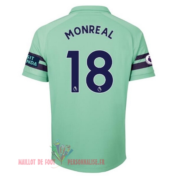 Maillot Om Pas Cher PUMA NO.18 Monreal Third Maillots Arsenal 18-19 Vert