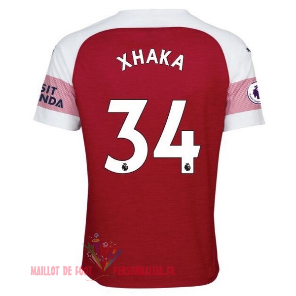 Maillot Om Pas Cher PUMA NO.34 Xhaka Domicile Maillots Arsenal 18-19 Rouge