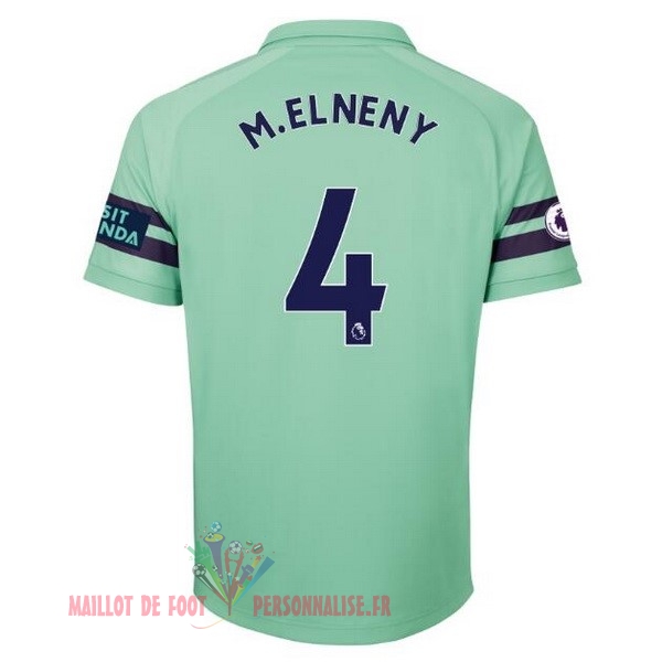 Maillot Om Pas Cher PUMA NO.4 M.Elneny Third Maillots Arsenal 18-19 Vert