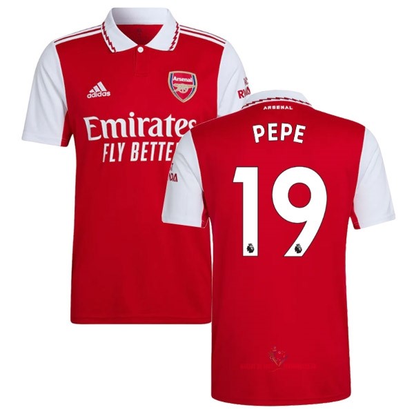 Maillot Om Pas Cher adidas NO.19 Pepe Domicile Maillot Arsenal 2022 2023 Rouge