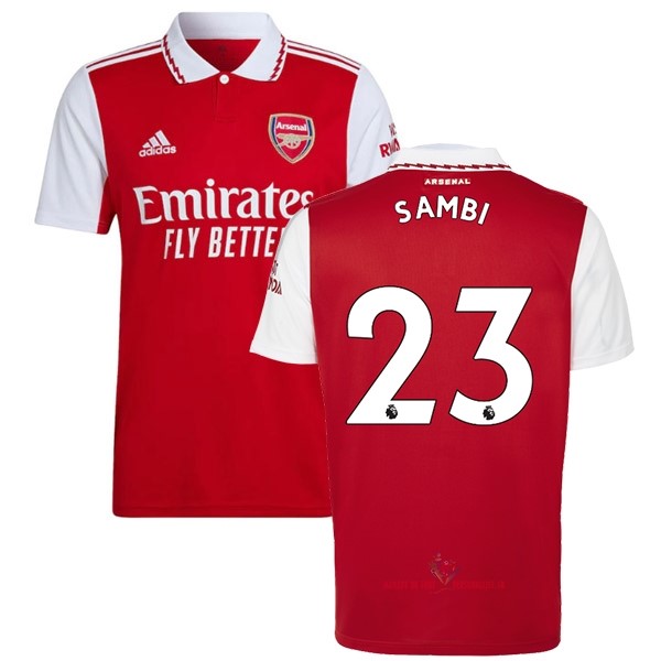 Maillot Om Pas Cher adidas NO.23 Sambi Domicile Maillot Arsenal 2022 2023 Rouge