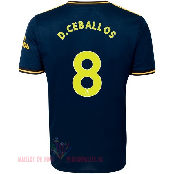 Maillot Om Pas Cher adidas NO.8 D.Ceballos Third Maillot Arsenal 2019 2020 Bleu