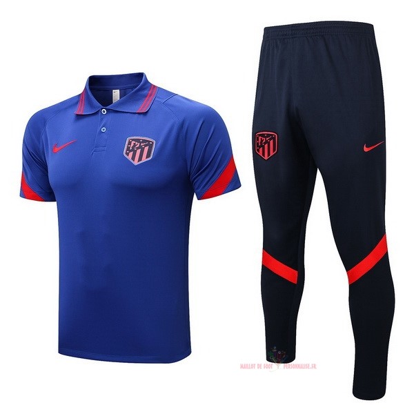 Maillot Om Pas Cher Nike Ensemble Complet Polo Atlético Madrid 2022 2023 Bleu Noir