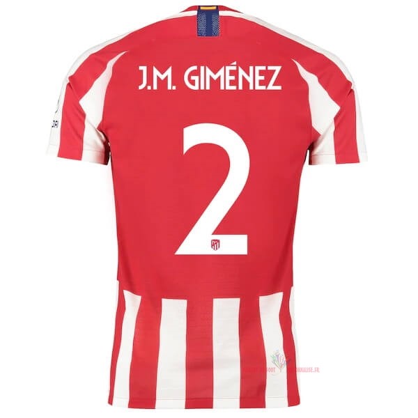 Maillot Om Pas Cher Nike NO.2 J.M.Giménez Domicile Maillot Atlético de Madrid 2019 2020 Rouge