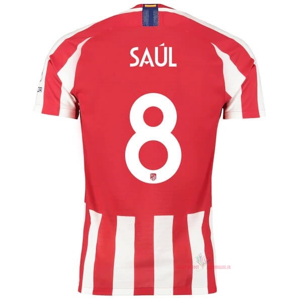 Maillot Om Pas Cher Nike NO.8 Saúl Domicile Maillot Atlético de Madrid 2019 2020 Rouge