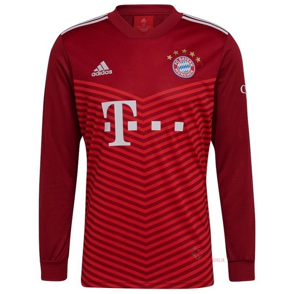 Maillot Om Pas Cher adidas Domicile Manches Longues Bayern Munich 2021 2022 Rouge