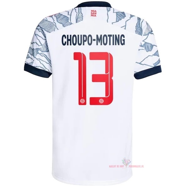 Maillot Om Pas Cher adidas NO.13 Choupo Moting Third Maillot Bayern Munich 2021 2022 Blanc