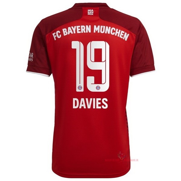 Maillot Om Pas Cher adidas NO.19 Davies Domicile Maillot Bayern Munich 2021 2022 Rouge
