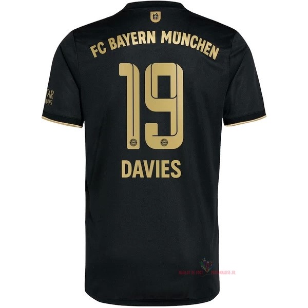 Maillot Om Pas Cher adidas NO.19 Davies Exterieur Maillot Bayern Munich 2021 2022 Noir