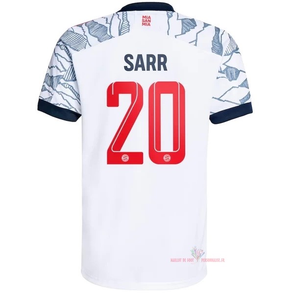 Maillot Om Pas Cher adidas NO.20 Sarr Third Maillot Bayern Munich 2021 2022 Blanc