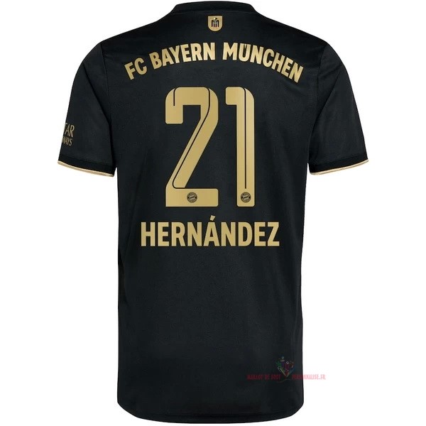 Maillot Om Pas Cher adidas NO.21 Hernández Exterieur Maillot Bayern Munich 2021 2022 Noir