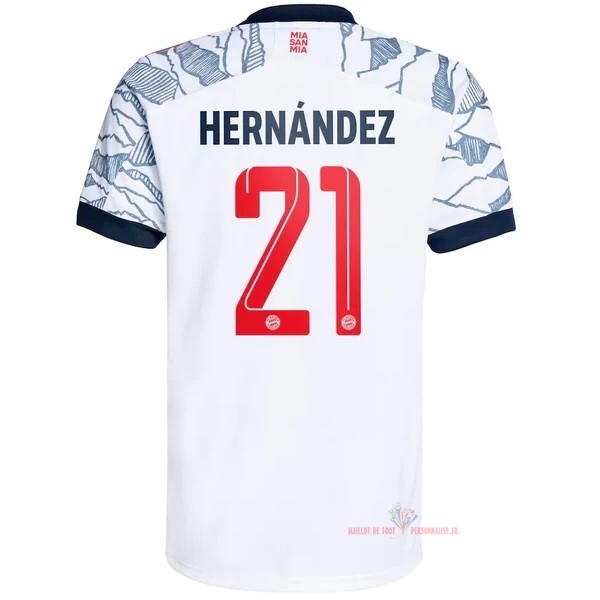 Maillot Om Pas Cher adidas NO.21 Hernández Third Maillot Bayern Munich 2021 2022 Blanc