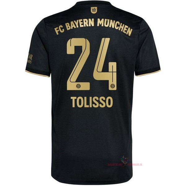 Maillot Om Pas Cher adidas NO.24 Tolisso Exterieur Maillot Bayern Munich 2021 2022 Noir