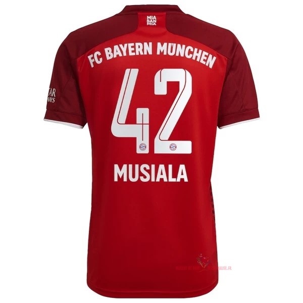 Maillot Om Pas Cher adidas NO.42 Musiala Domicile Maillot Bayern Munich 2021 2022 Rouge