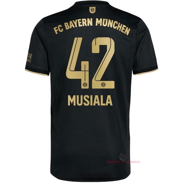 Maillot Om Pas Cher adidas NO.42 Musiala Exterieur Maillot Bayern Munich 2021 2022 Noir
