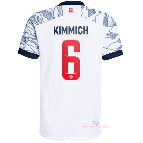 Maillot Om Pas Cher adidas NO.6 Kimmich Third Maillot Bayern Munich 2021 2022 Blanc