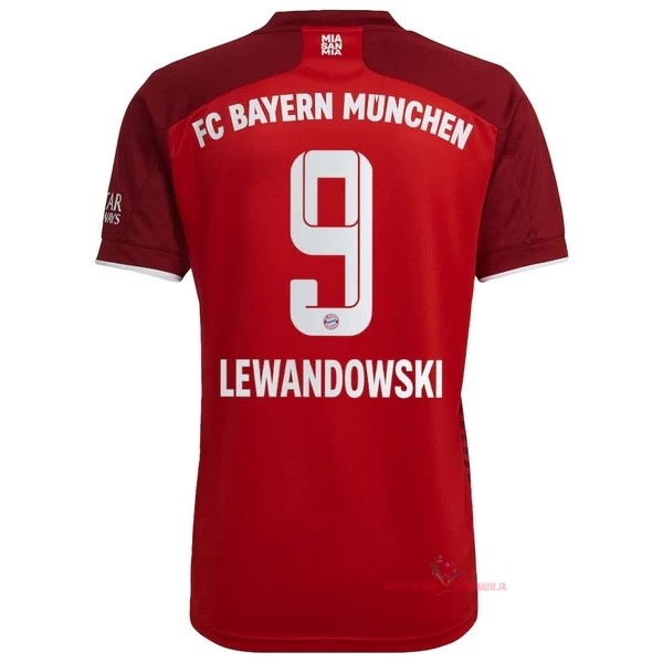 Maillot Om Pas Cher adidas NO.9 Lewandowski Domicile Maillot Bayern Munich 2021 2022 Rouge