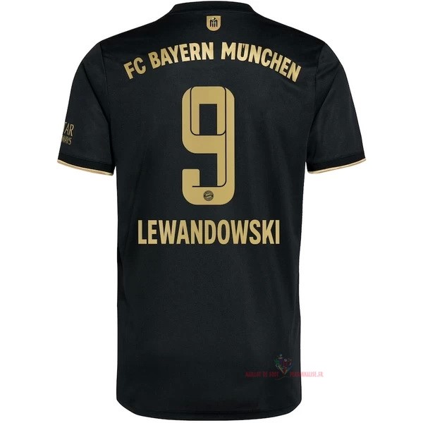 Maillot Om Pas Cher adidas NO.9 Lewandowski Exterieur Maillot Bayern Munich 2021 2022 Noir