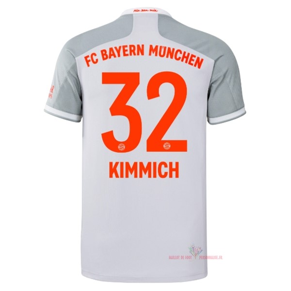 Maillot Om Pas Cher adidas NO.32 Kimmich Exterieur Maillot Bayern Munich 2020 2021 Blanc