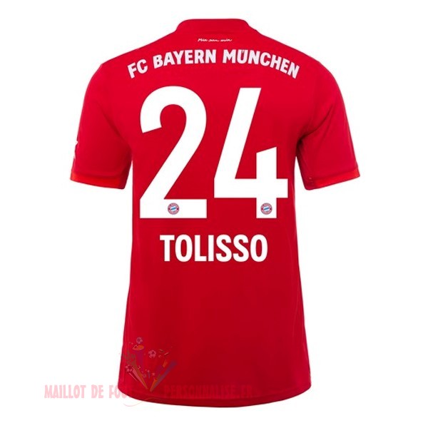Maillot Om Pas Cher adidas NO.24 Tolisso Domicile Maillot Bayern Munich 2019 2020 Rouge
