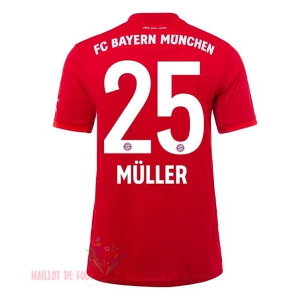 Maillot Om Pas Cher adidas NO.25 Muller Domicile Maillot Bayern Munich 2019 2020 Rouge