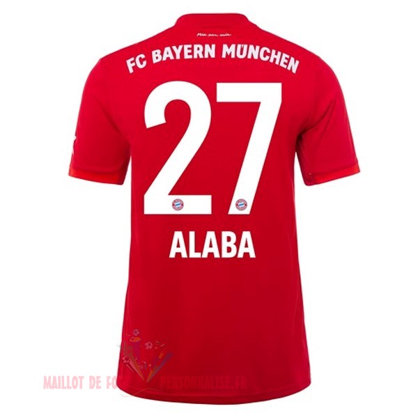 Maillot Om Pas Cher adidas NO.27 Alaba Domicile Maillot Bayern Munich 2019 2020 Rouge