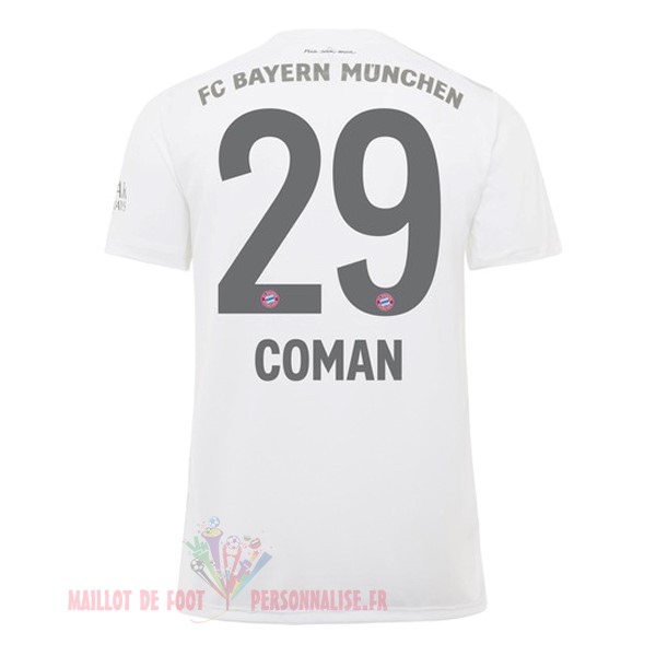 Maillot Om Pas Cher adidas NO.29 Coman Exterieur Maillot Bayern Munich 2019 2020 Blanc
