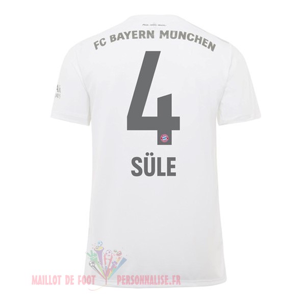 Maillot Om Pas Cher adidas NO.4 Sule Exterieur Maillot Bayern Munich 2019 2020 Blanc