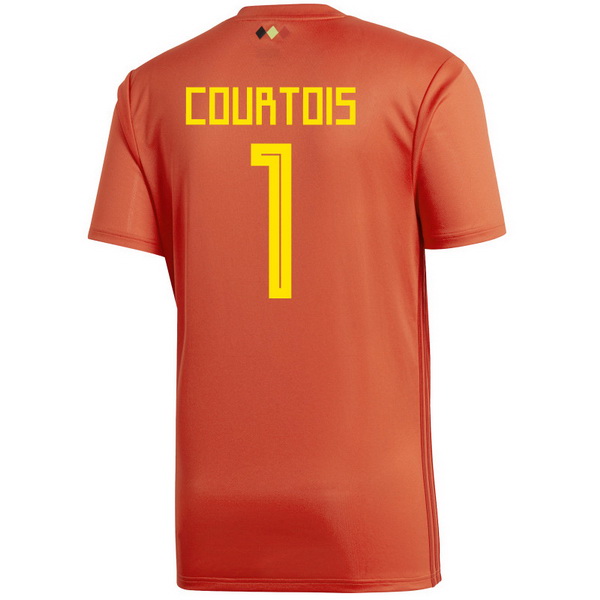 Maillot Om Pas Cher adidas NO.1 Courtois Domicile Maillots Belgica 2018 Rouge