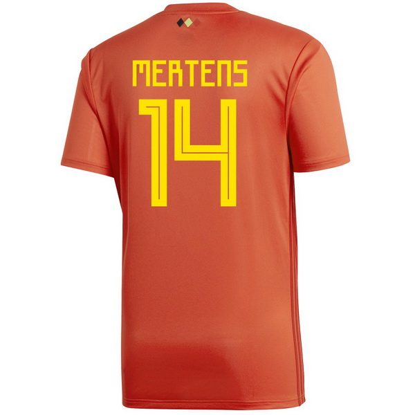 Maillot Om Pas Cher adidas NO.14 Mertens Domicile Maillots Belgica 2018 Rouge