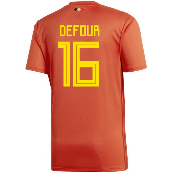 Maillot Om Pas Cher adidas NO.16 Defour Domicile Maillots Belgica 2018 Rouge