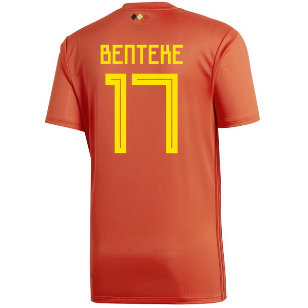 Maillot Om Pas Cher adidas NO.17 Benteke Domicile Maillots Belgica 2018 Rouge