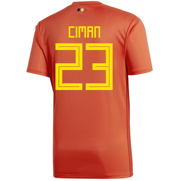 Maillot Om Pas Cher adidas NO.23 Ciman Domicile Maillots Belgica 2018 Rouge