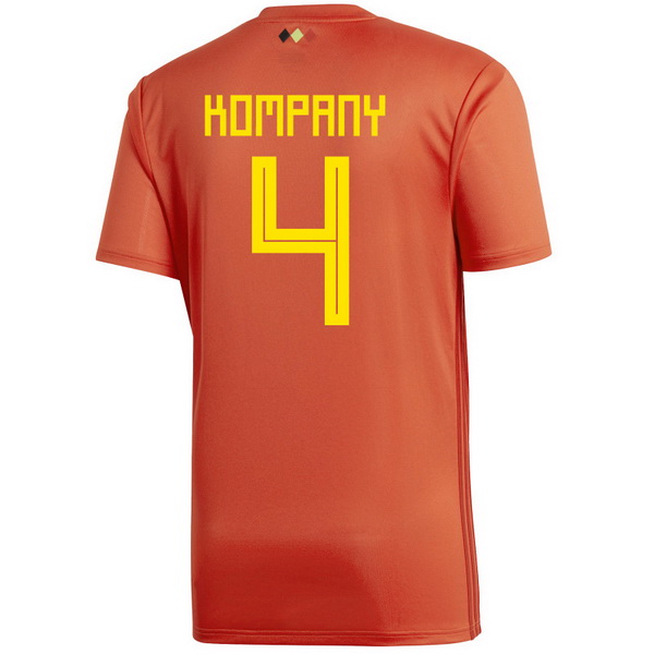 Maillot Om Pas Cher adidas NO.4 Kompany Domicile Maillots Belgica 2018 Rouge