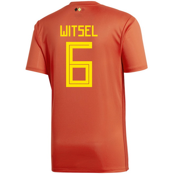 Maillot Om Pas Cher adidas NO.6 Witsel Domicile Maillots Belgica 2018 Rouge