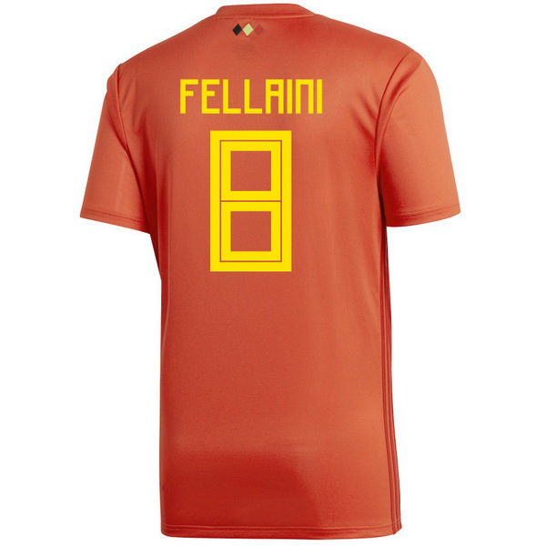 Maillot Om Pas Cher adidas NO.8 Fellaini Domicile Maillots Belgica 2018 Rouge