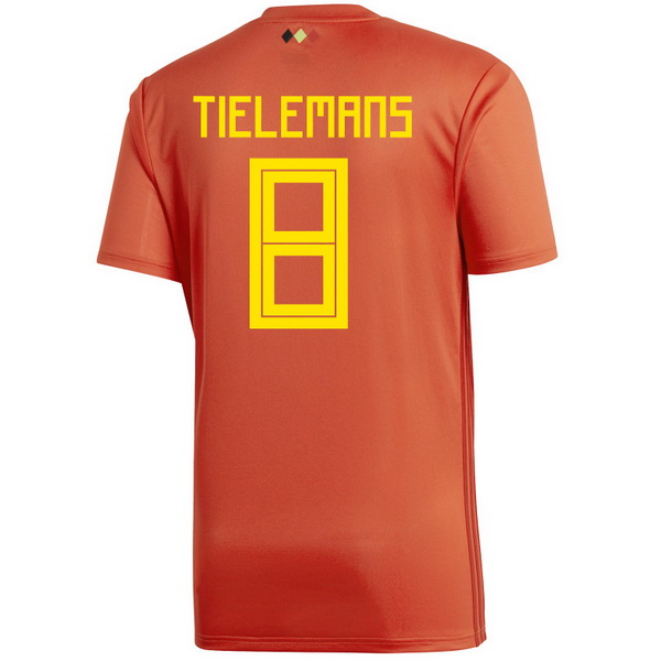 Maillot Om Pas Cher adidas NO.8 Tielemans Domicile Maillots Belgica 2018 Rouge