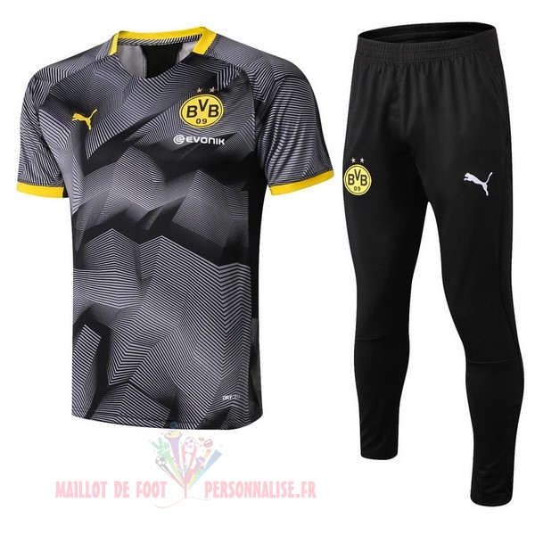 Maillot Om Pas Cher PUMA Entrainement Ensemble Borussia Dortmund 2018 2019 Gris Noir