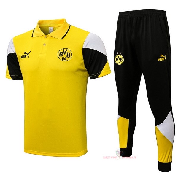 Maillot Om Pas Cher PUMA Ensemble Complet Polo Borussia Dortmund 2021 2022 Jaune Noir