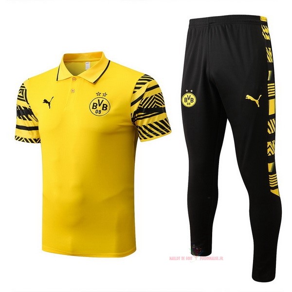 Maillot Om Pas Cher PUMA Ensemble Complet Polo Borussia Dortmund 2022 2023 Jaune Noir