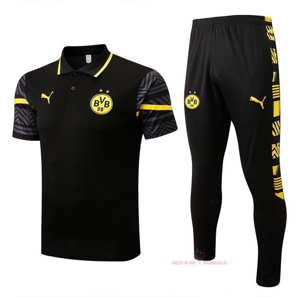 Maillot Om Pas Cher PUMA Ensemble Complet Polo Borussia Dortmund 2022 2023 Noir I Jaune