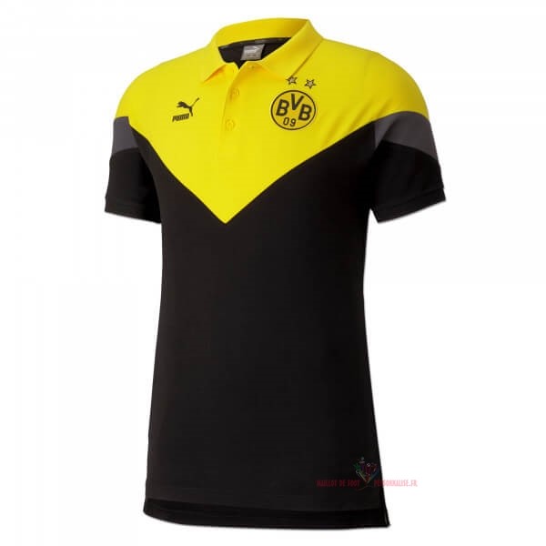 Maillot Om Pas Cher PUMA Polo Borussia Dortmund 2019 2020 Jaune Noir