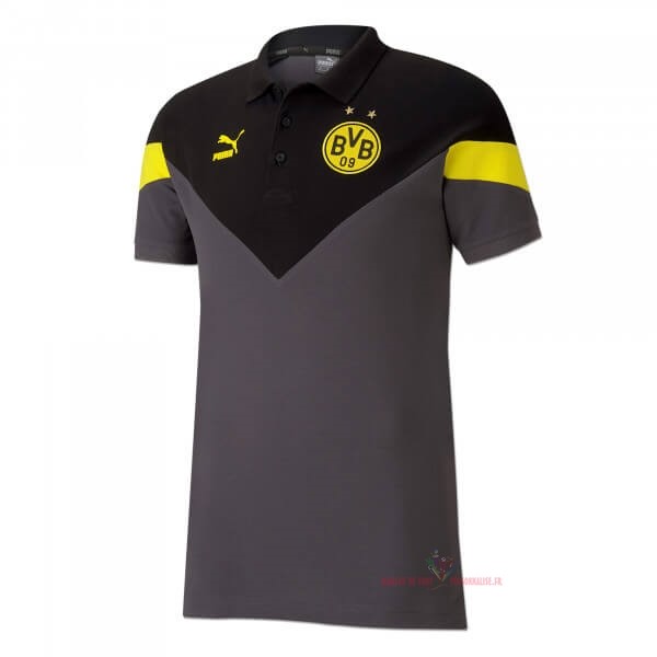 Maillot Om Pas Cher PUMA Polo Borussia Dortmund 2019 2020 Noir Gris