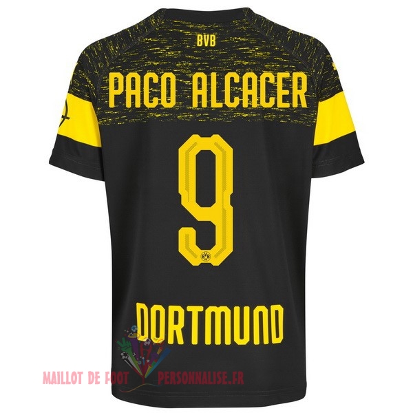 Maillot Om Pas Cher PUMA NO.9 Paco Alcacer Exterieur Maillots Borussia Dortmund 2018-2019 Noir