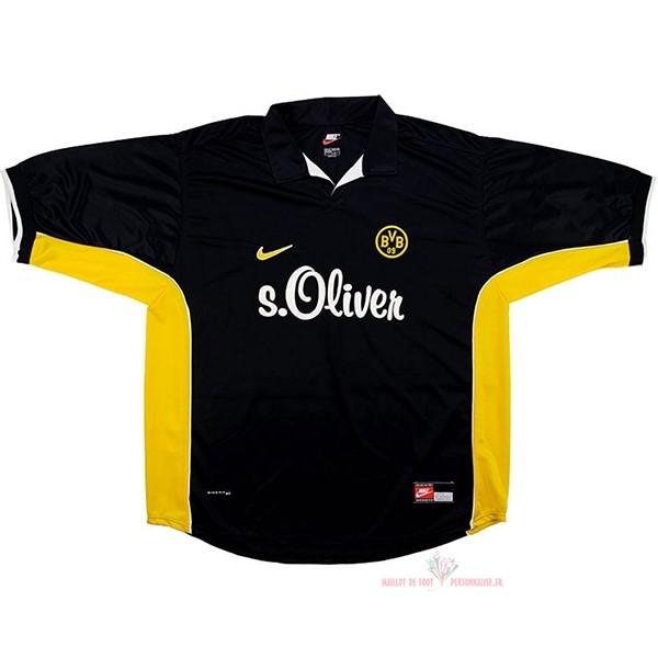 Maillot Om Pas Cher Nike Exterieur Maillot Borussia Dortmund Rétro 1998 2000 Noir